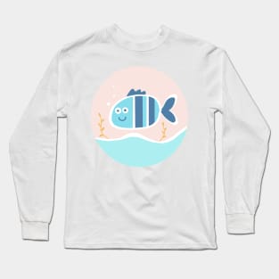 Cute fish in a tank Long Sleeve T-Shirt